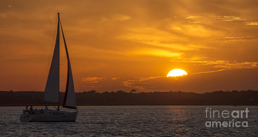 Sailboat Sunset  Photograph by Dustin K Ryan