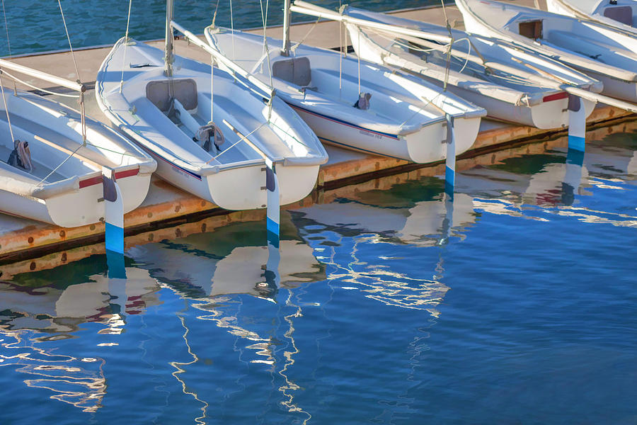 Sailboats and dock Digital Art by Cliff Wassmann