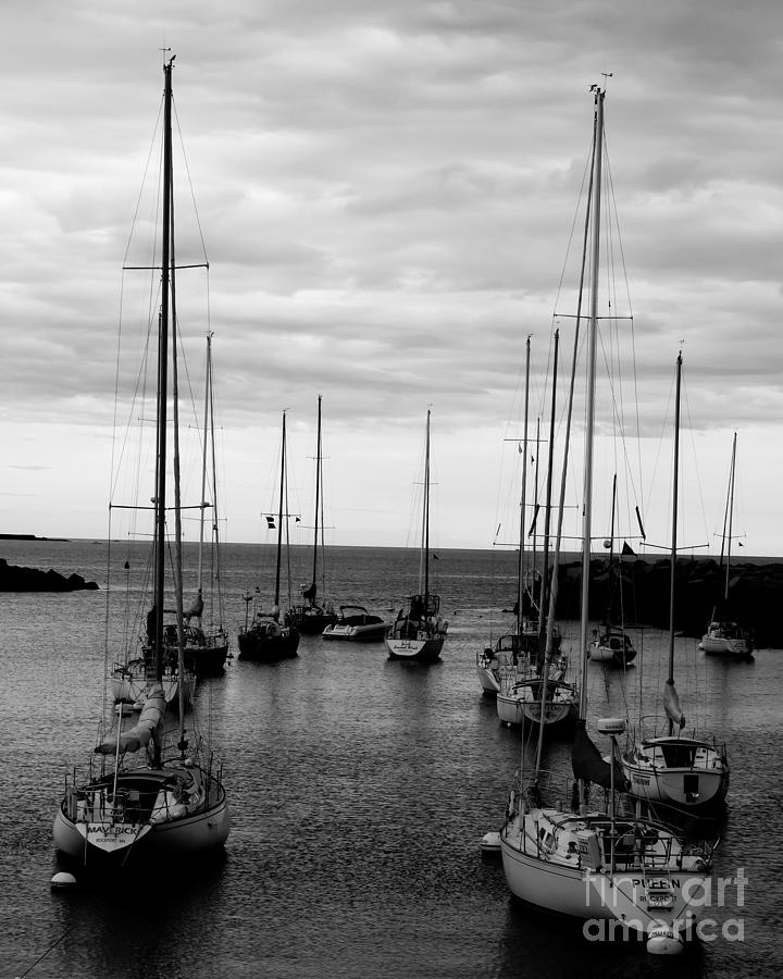 Sailboats at Harbor Mouth Photograph by Kristen Fox