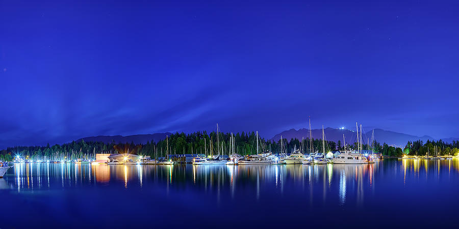Boat Photograph - Sailboats At Night by Metro DC Photography