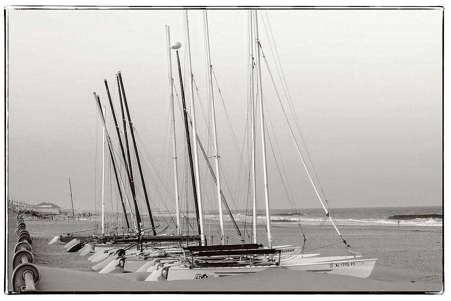 Sailboats in a Row Photograph by Melinda Dreyer