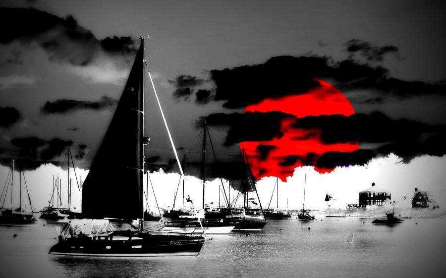 Sailboats In The Marina Surreal Photograph