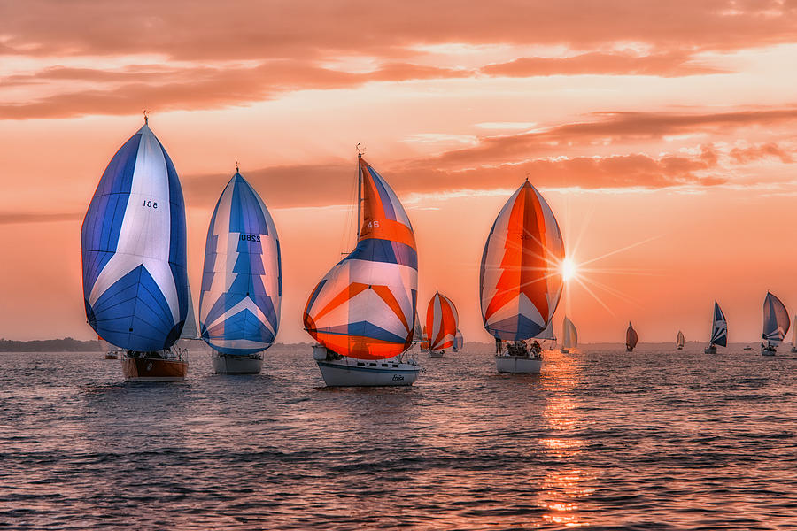 sailboats on lake
