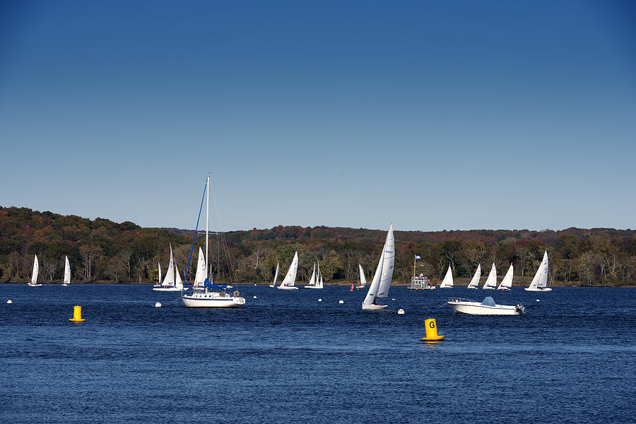 Sailboats on the Connecticut River Photograph by Carol M Highsmith