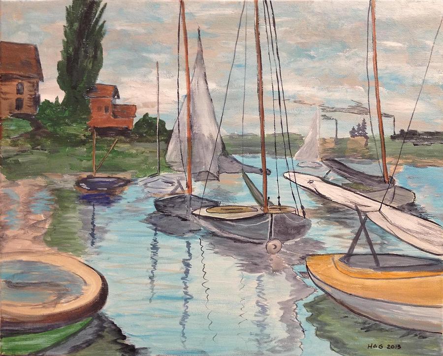 sailboats on the seine