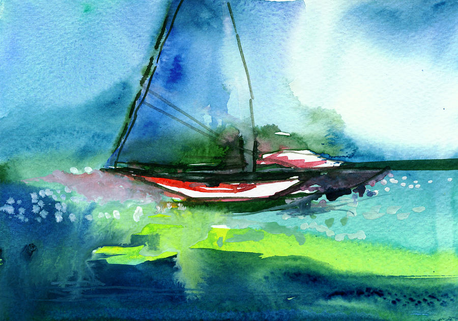 Sailing 2 Painting by Anil Nene