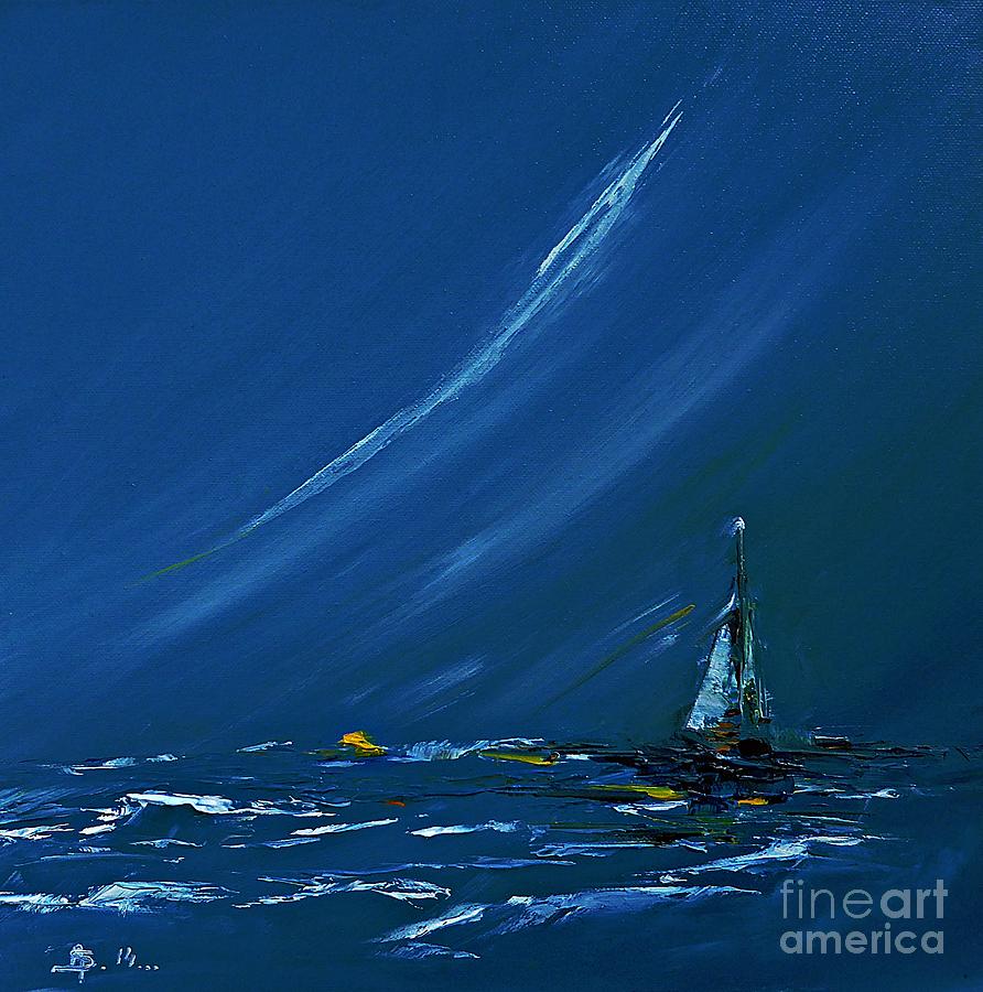 Boat Painting - Sailing by Amalia Suruceanu