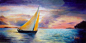 Boat Painting - Sailing by Anne-Elizabeth Whiteway
