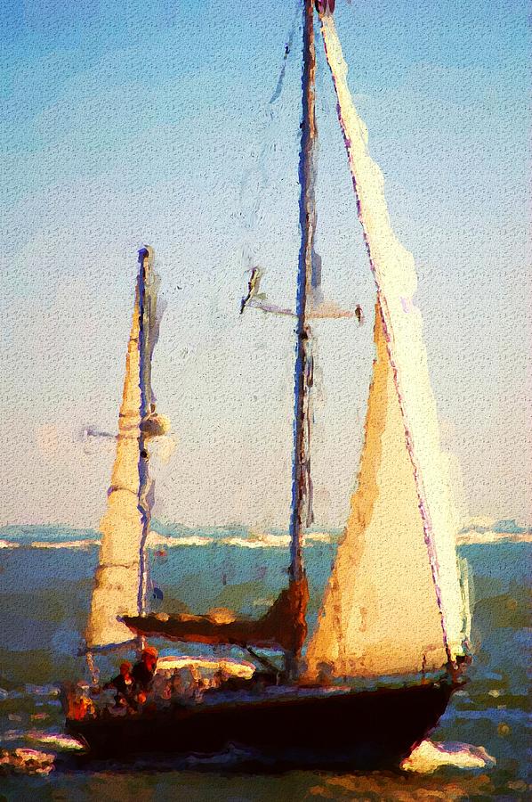 Sailing at Daytona Digital Art by David Lane