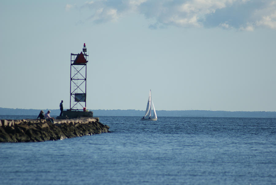 Sailing at Southport Harbor Photograph by Margie Avellino