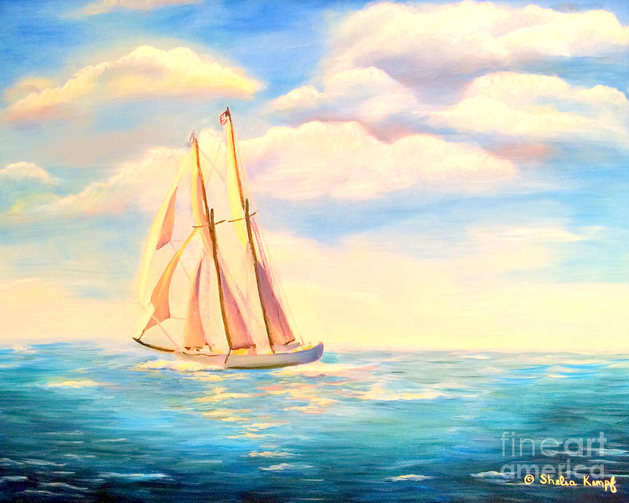 Sailing Away Painting by Shelia Kempf