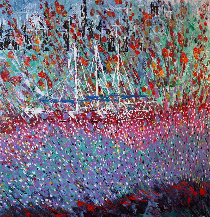 Sailing Among the Flowers Painting by George Riney