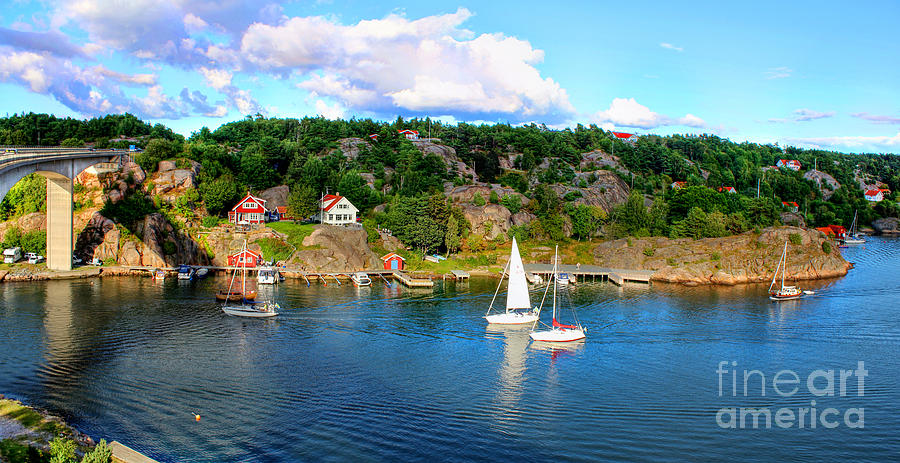 Boat Photograph - Sailing Boat at Island of Orust Sweden by Julia Fine Art And Photography