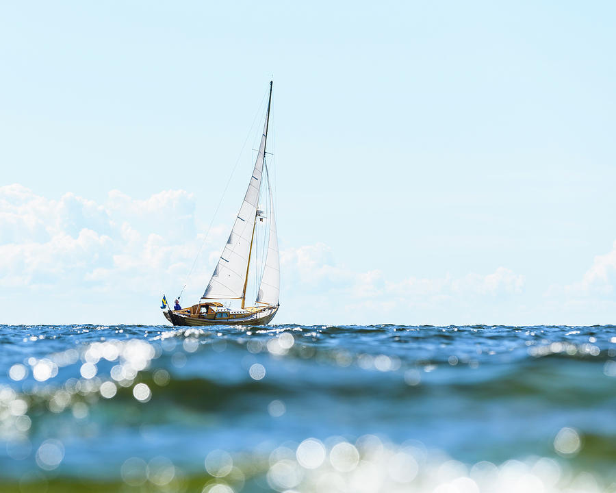 Sailing Boat At Sea Photograph by Johner Images
