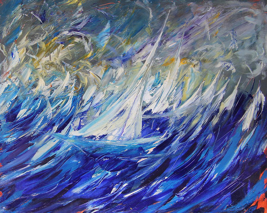 Boat Painting - Sailing Boat by Mario Zampedroni