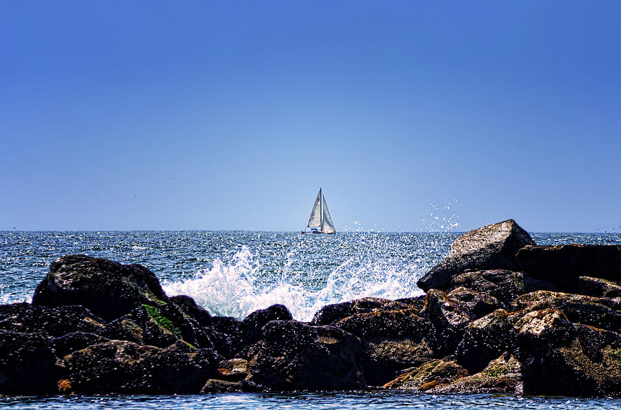 Venice Beach Photograph - Sailing by by Camille Lopez