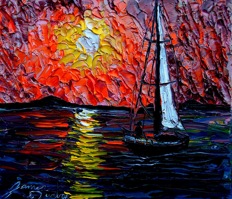 Sailing By Mid-Night 8 Painting by James Dunbar