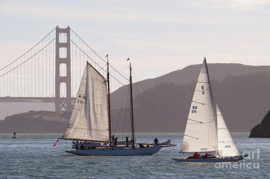 Sailing By The Golden Gate Bridge Photograph By Scott Cameron - Fine ...