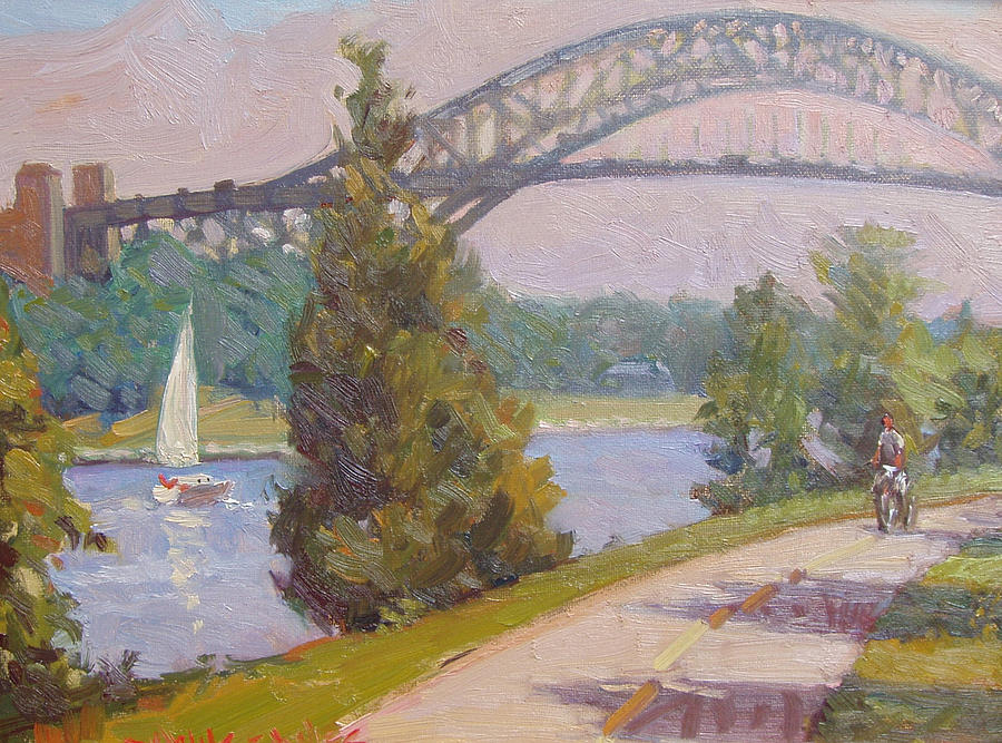Sailing Painting - Sailing Cape Cod Canal by Dianne Panarelli Miller