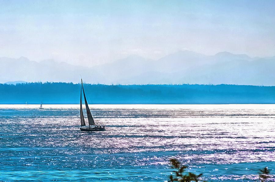 Seattle Photograph - Sailing by CarolLMiller Photography