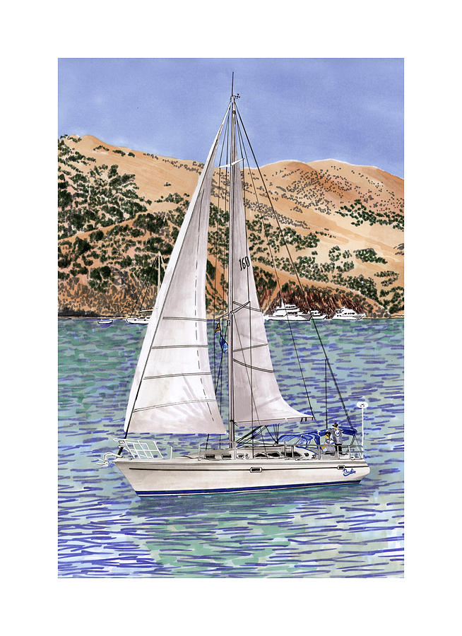 Sailing Catalina Island Sailing Sunday Painting by Jack Pumphrey
