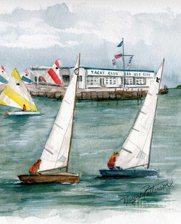 Sailing Class  Painting by Nancy Patterson
