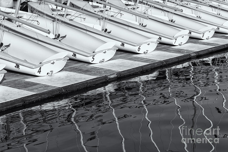 Sailing Dinghies and Reflections II Photograph by Clarence Holmes