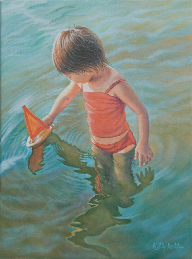 Sailing Home Painting by Holly Kallie