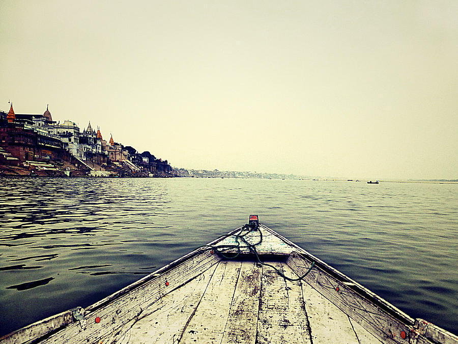 Boat Photograph - Sailing in river by Girish J