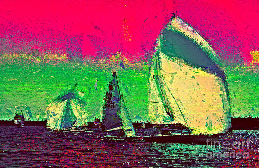 Sailing in Shimmer Photograph by Julie Lueders 