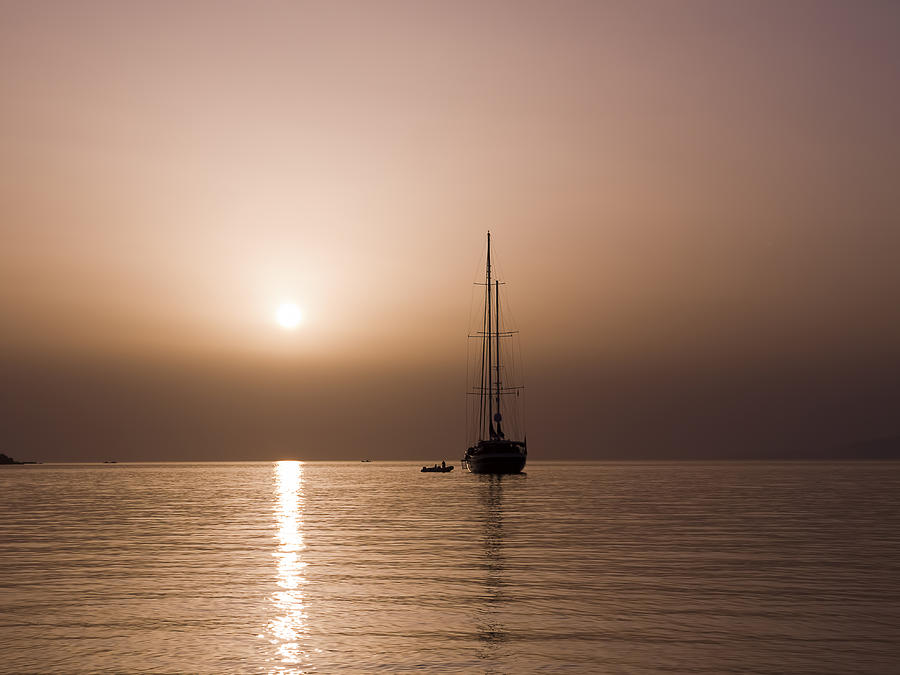 Sailing into the sunset Photograph by Brenda Kean