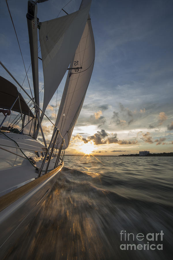 Sailing Into the Sunset Charleston SC Photograph by Dustin K Ryan