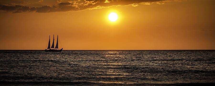 Sunset Photograph - Sailing Into the Sunset by Edward Khutoretskiy