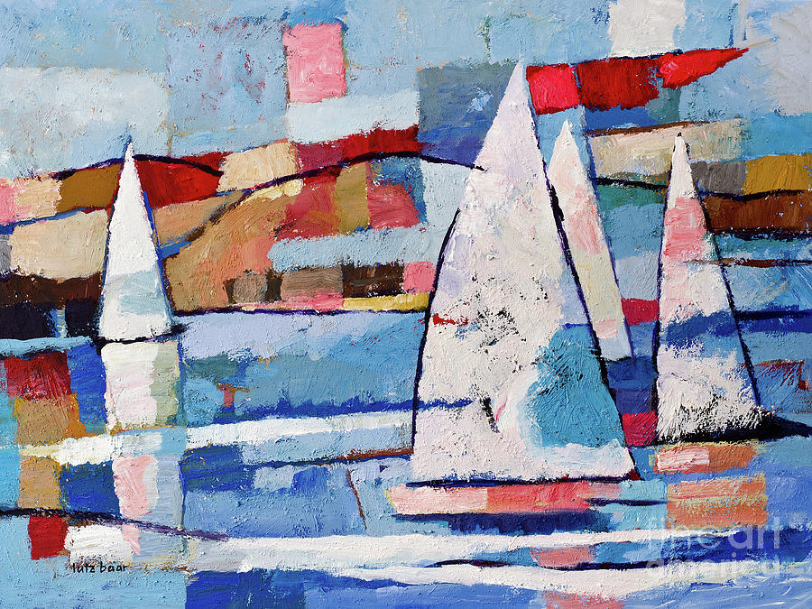Impressionism Painting - Sailing Joy by Lutz Baar