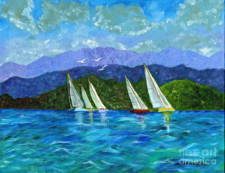 Sailing Painting by Laura Forde