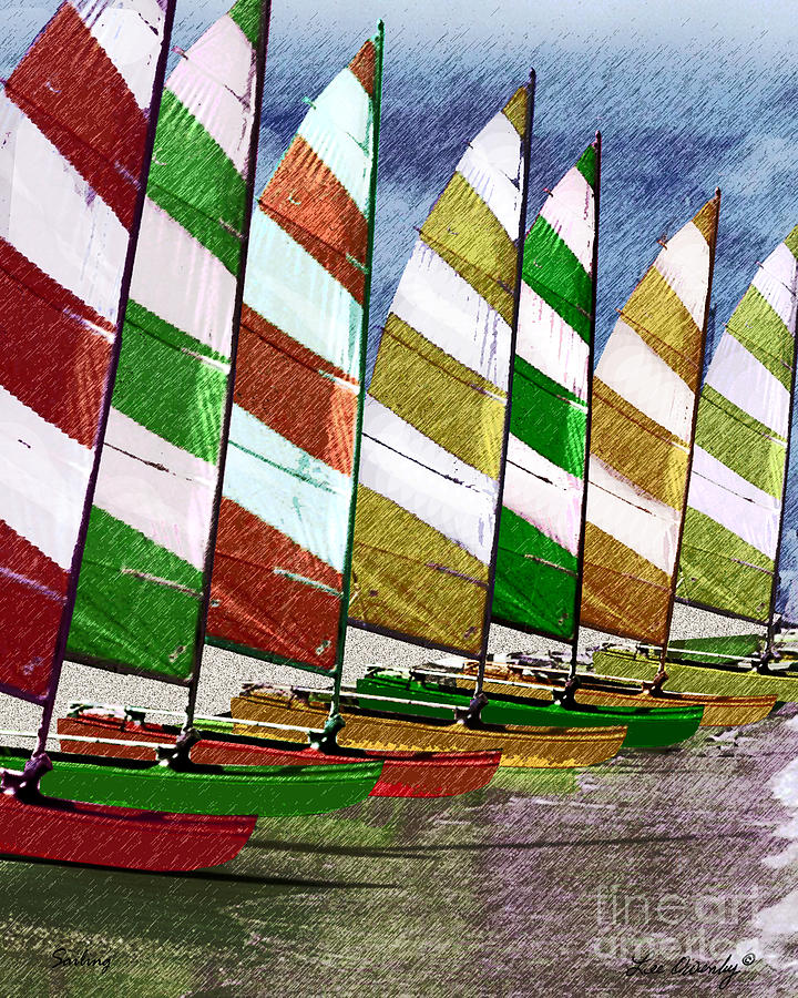 Sailing Digital Art by Lee Owenby