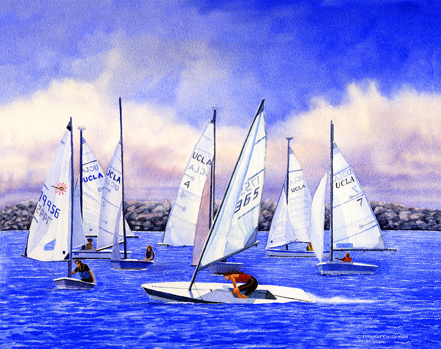 Sailing Lessons Painting by Douglas Castleman