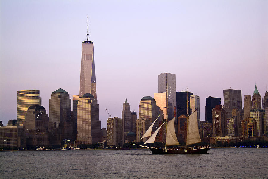 Sailing Across Lower Manhattan Photograph by Michael Dorn