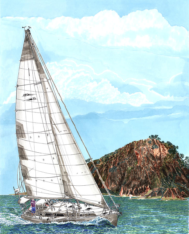 Bay of Islands Sailing Sailing Painting by Jack Pumphrey