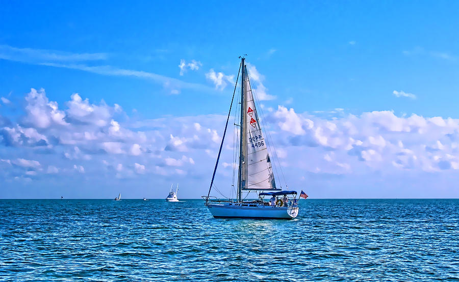 Sailing Off Of Key Largo Photograph
