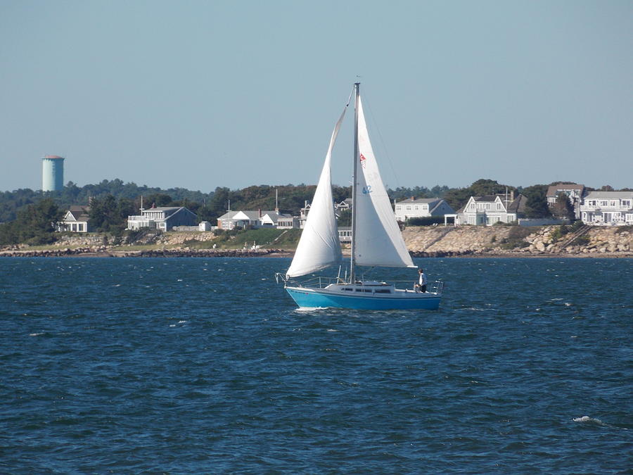 Sailing on Buzzards Bay Photograph by Catherine Gagne