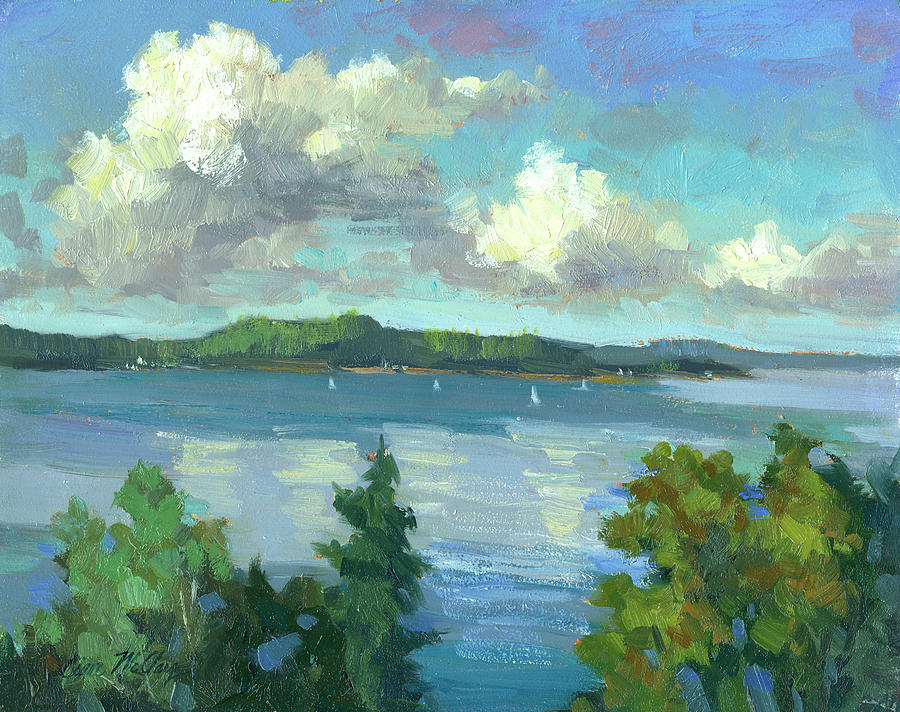 Impressionism Painting - Sailing on Puget Sound by Diane McClary