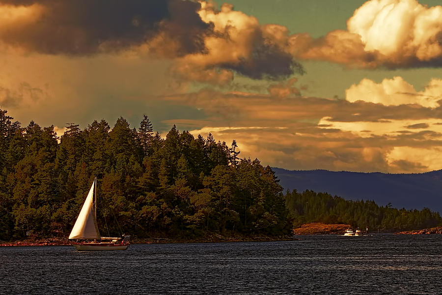 Sailing on the Sunshine Coast Photograph by Peggy Collins