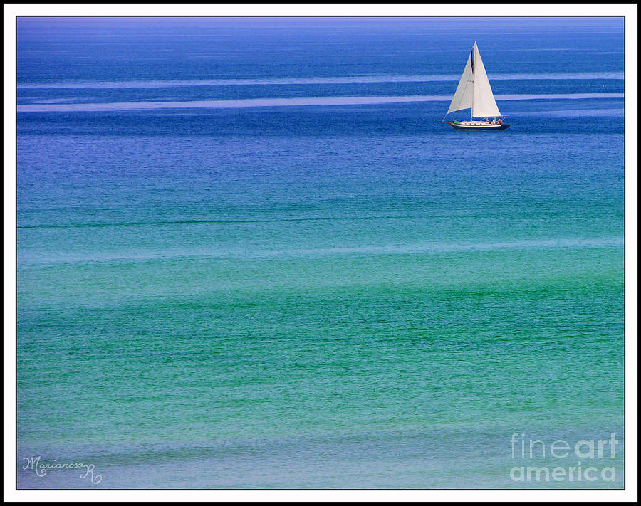 Sailing on Turquoise Blue Water Photograph by Mariarosa Rockefeller