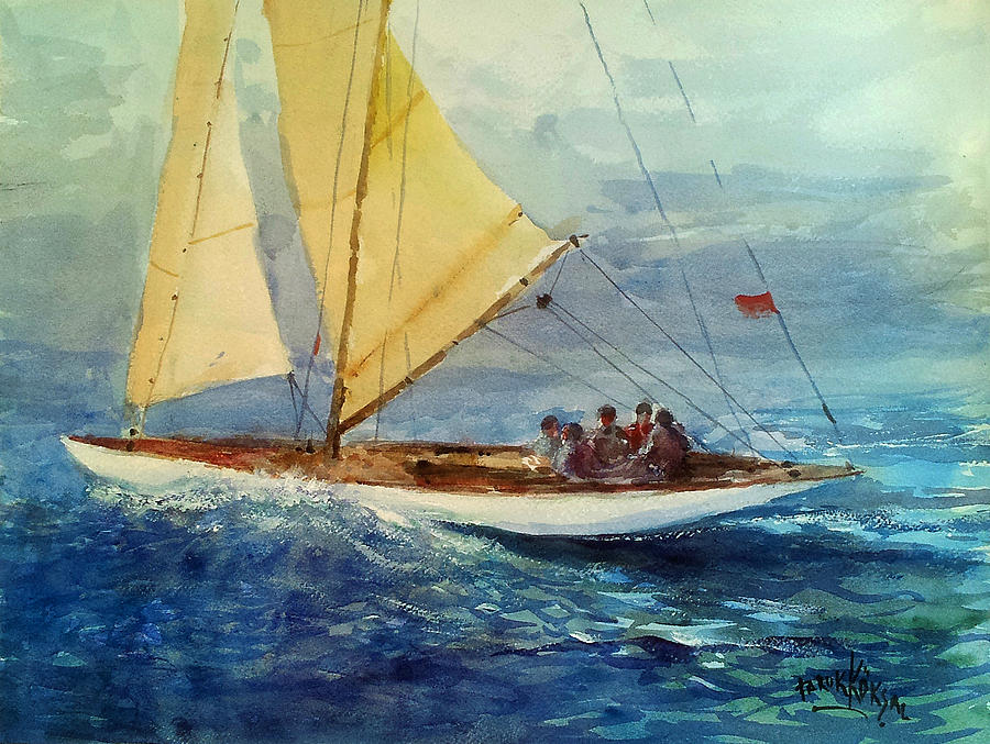Sailing Pleasure Painting by Faruk Koksal