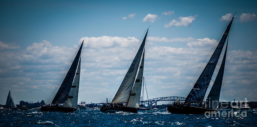 Sailing Race Start Photograph by Ronald Grogan