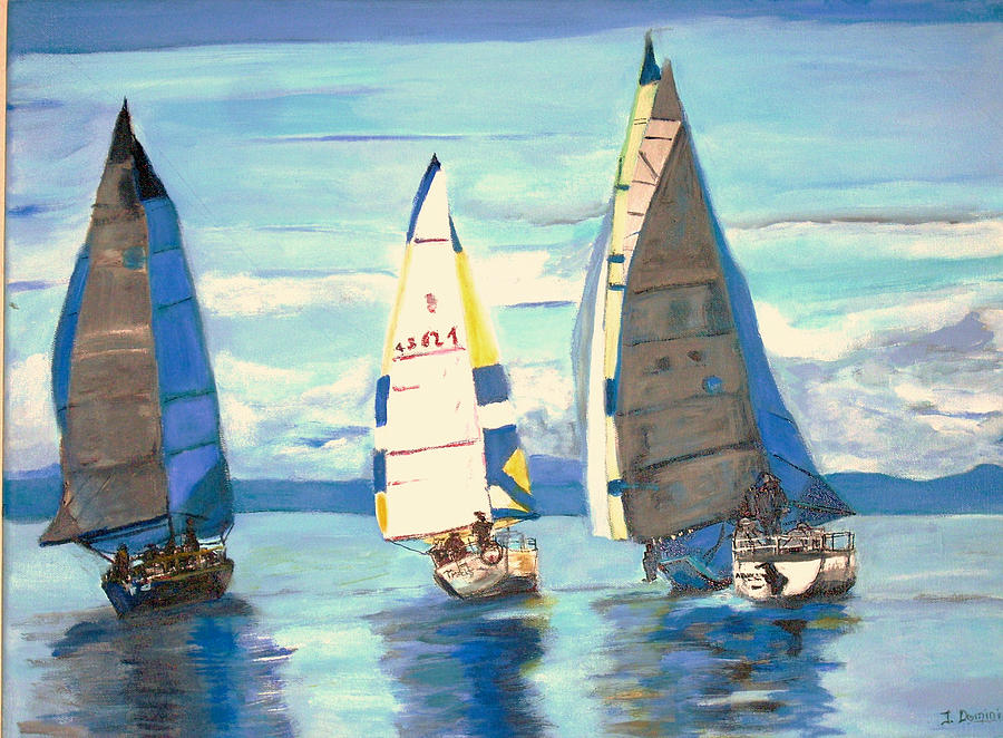 Sailing Regatta at Port Hardy Painting by Teresa Dominici - Fine Art ...