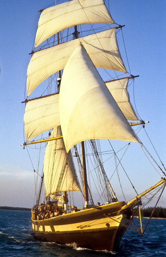 Key Photograph - Sailing ship carribean by Douglas Barnett