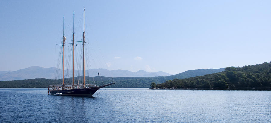 Sailing Ship in the Adriatic Islands Photograph by Weston Westmoreland