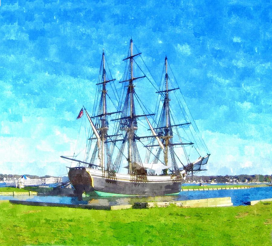 Salem Painting - Sailing ship by Rachel Niedermayer
